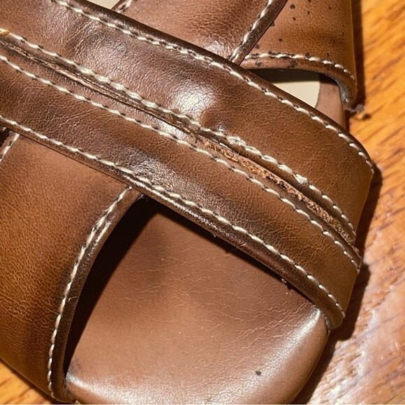 Adagio | Zella Whisky Brown Vegan Leather Wedges | Size 7.5 - Picture 9 of 12